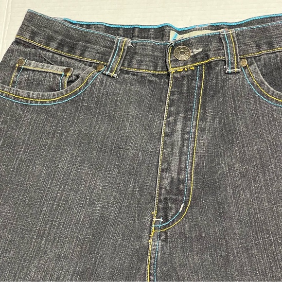 Indigo Charcoal Denim with Yellow and Blue Stitching - Picture 2 of 9